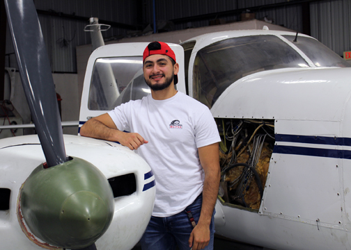 Up, Up and Away: TSTC alum finds career as flight mechanic TSTC Aviation IsaiahArizmendi 72dpi - Up, Up and Away: TSTC alum finds career as flight mechanic