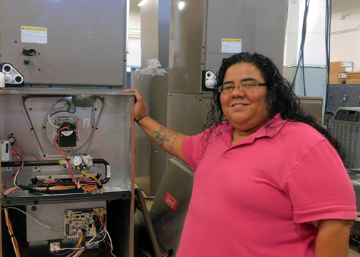HVAC student finds her new career at TSTC TSTC HVAC CamilleMartinez 72dpi - HVAC student finds her new career at TSTC