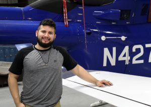 TSTCAirframeCarlosRodriguez 300x214 - TSTC Aircraft Airframe program takes student across the world