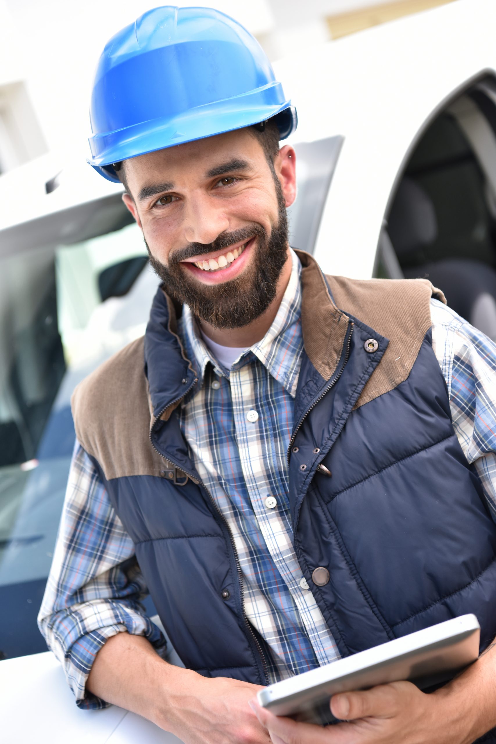 Caucasian male technician