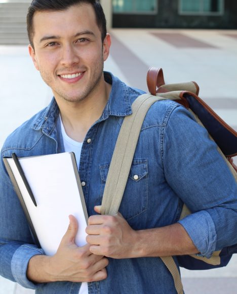 Hispanic male with backpack | Hire TSTC Grads