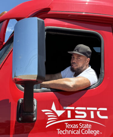 TSTC’s Professional Driving Academy offers a one-month course for students to obtain their Class A commercial driver’s license (CDL) Pictured here is student Kentrail Luke. (Photo courtesy of TSTC.)