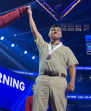 TSTC graduate Juan Cerda took second place in CNC 2-Axis Turning Programmer at the 2024 SkillsUSA National Leadership and Skills Conference. (Photo courtesy of TSTC.)