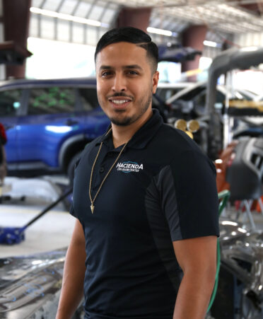 TSTC Auto Collision and Management Technology alumnus Daniel Ledesma is a collision center manager at Hacienda Collision Center.