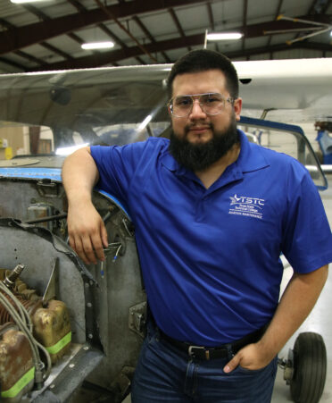 Carlos Rodriguez is a TSTC alumnus and a new TSTC aviation maintenance instructor at TSTC’s Harlingen campus.