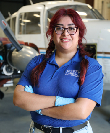 Emma Gamez is an Aircraft Powerplant Technology student at TSTC’s Harlingen campus.