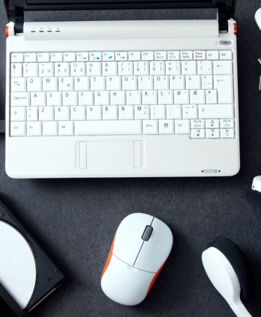 Computer peripherals and laptop accessories. (Adobe Stock photo.)