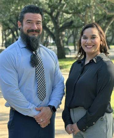 Robert Morman (left), a TSTC Vocational Nursing instructor, and Amanda Sandoval, TSTC’s senior manager of the Registrar’s Office, were recently recognized as recipients of TSTC’s 2024 Chancellor's Cornerstone Awards at the Harlingen campus.