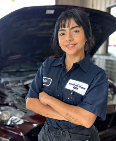 Recent TSTC Automotive Technology graduate Aylin Garcia is a service technician at Sames Auto Group.