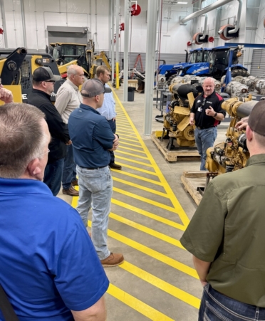 Representatives from different HOLT CAT locations in Texas recently toured TSTC’s new Diesel Power Technologies Center at the Marshall campus. (Photo courtesy of TSTC.)